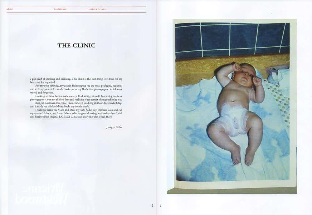 ARENA HOMME + - The Clinic 2015
Photographer: Juergen Teller
