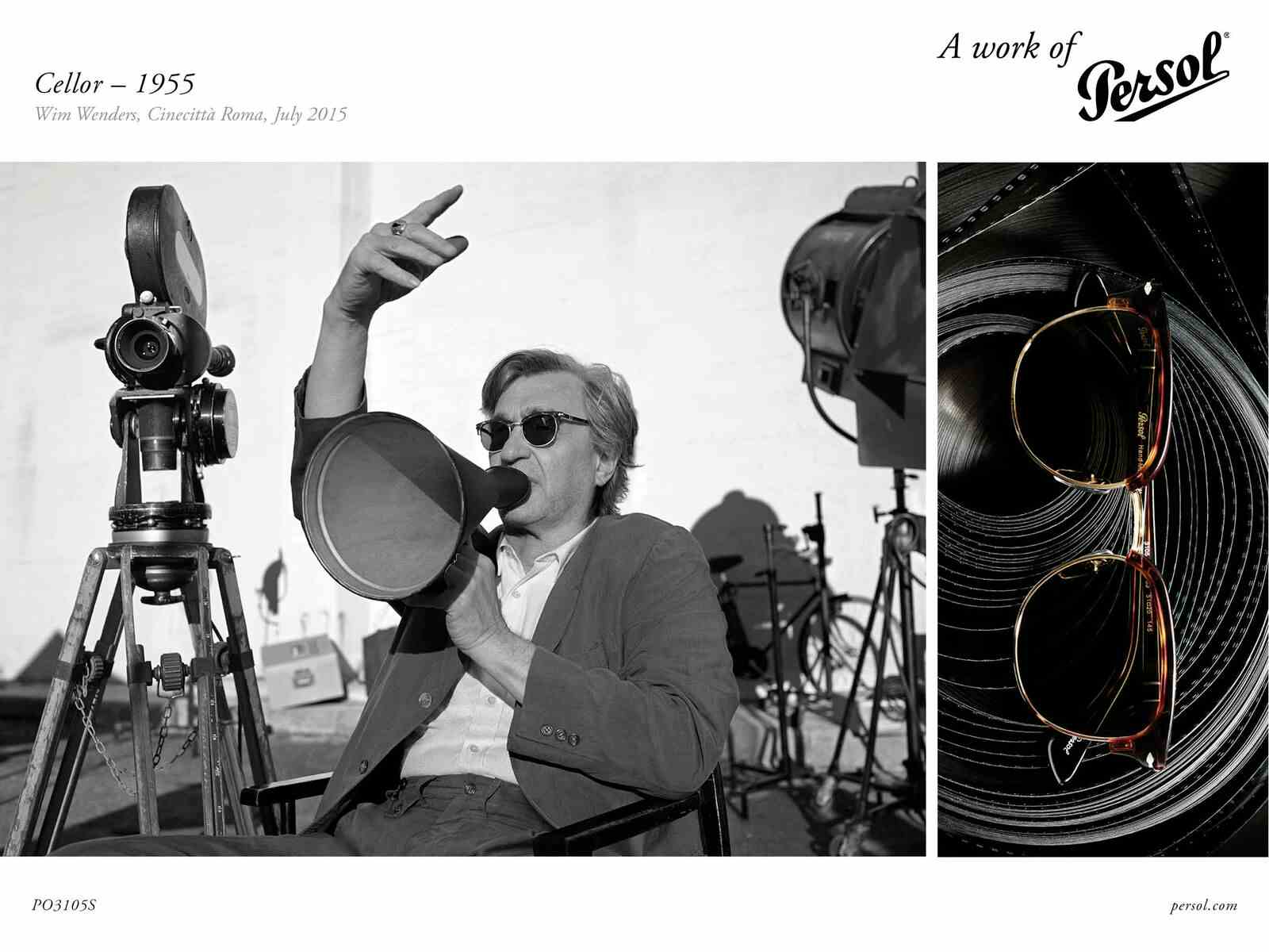 PERSOL - 2015
Photographer: Tom Craig
Model: Wim Wenders
Location: Rome - Italy