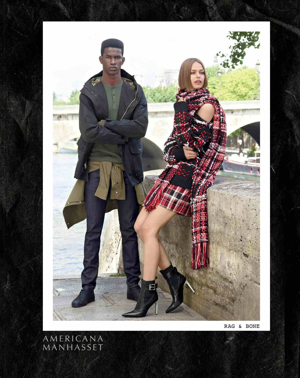 AMERICANA MANHASSET - Fall 2017
Photographer: Laspata & Decaro
Model: Birgit Kos & Salomon Diaz
Stylist: Tara Moser
Location: Paris, France