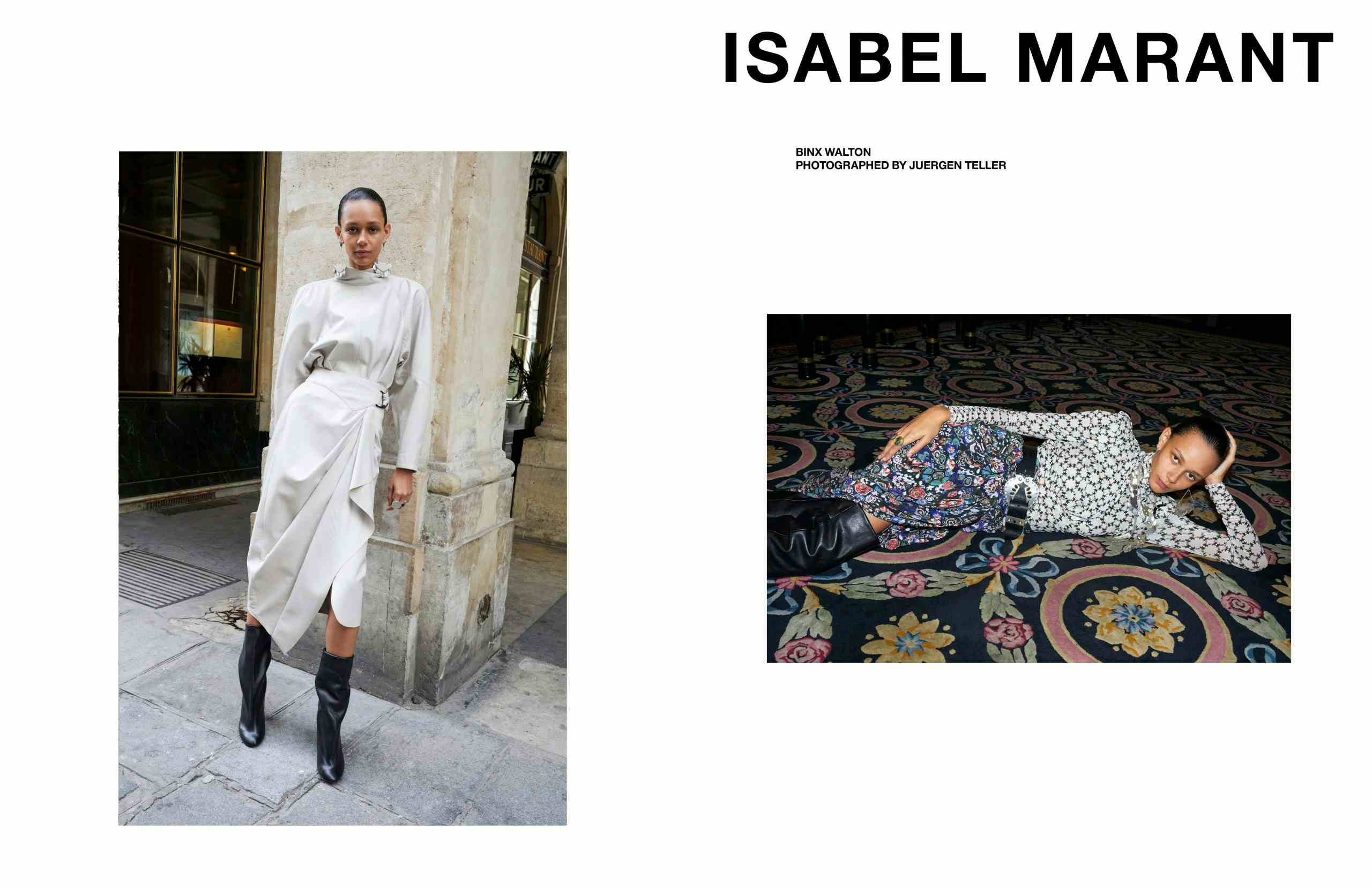 ISABEL MARANT - Fall 2019 Campaign
Photographer: Juergen Teller
Model: Anna Ewers, Cara Tylor, Binx, Parker Van Noord
Stylist: Géraldine Saglio
Location: Paris