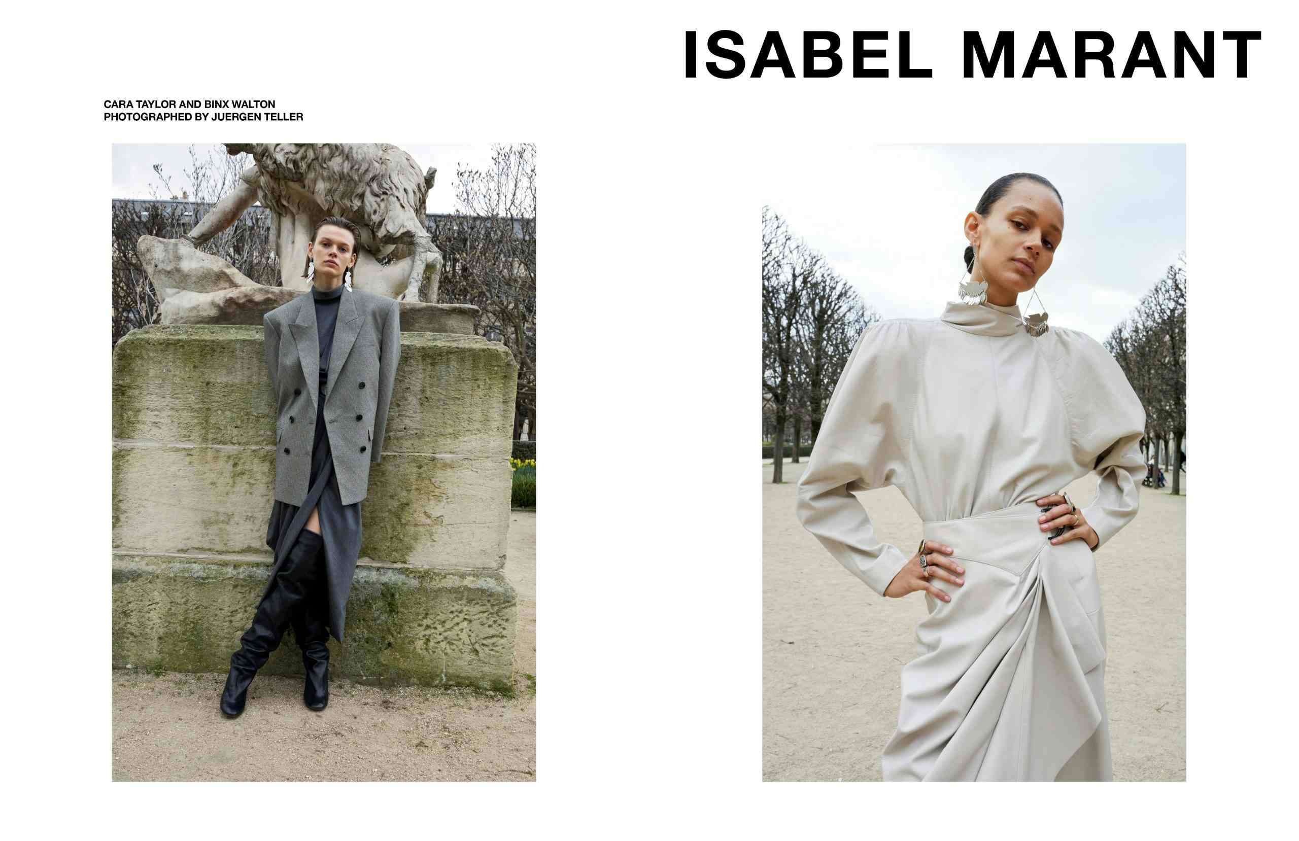 ISABEL MARANT - Fall 2019 Campaign
Photographer: Juergen Teller
Model: Anna Ewers, Cara Tylor, Binx, Parker Van Noord
Stylist: Géraldine Saglio
Location: Paris